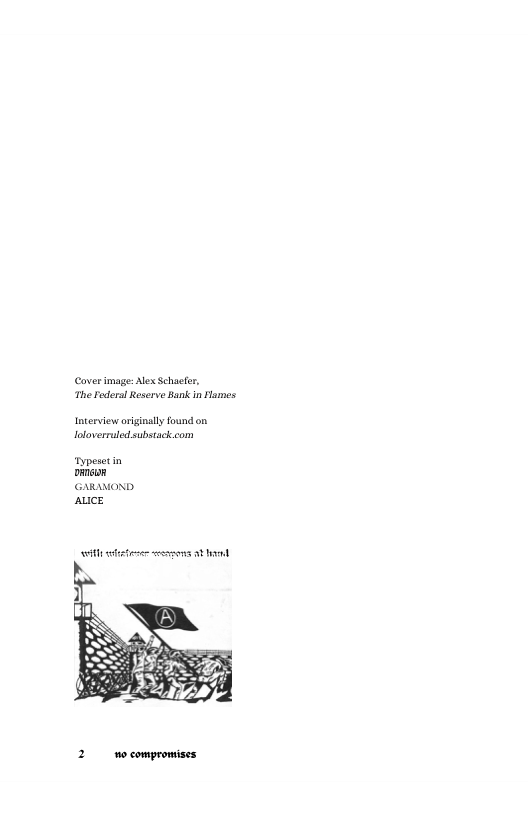 Cover mage: Alex Schaeter, The Fodersi Reserve Bank in Hames  Interview oriinatly found . otoverruled substack.com  Typesetin oRnGoR  GAANOND auce  el st sesnsons ot ad  